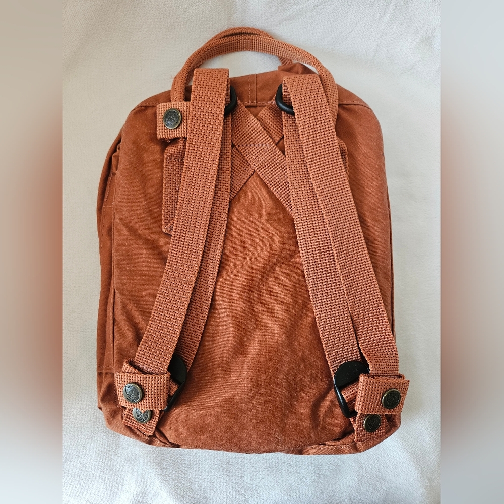 FJALLRAVEN Kånken Unisex Young And Adult Terracota Brown Mini Backpack NWOT - Picture 3 of 12